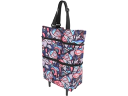 Carrito De La Compra Plegable Con Ruedas, Bolsa Transporte Tejido Pp, Rodante Para Compras Y Viajes.