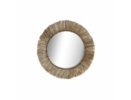 Espejo de pared DKD Home Decor Cristal Natural Jute (52 x 3 x 52 cm)