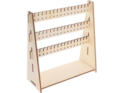 Soporte Pendientes Estructura Madera Beige Desmontable Diseño Multifuncional Varios Niveles Organizar Exhibir