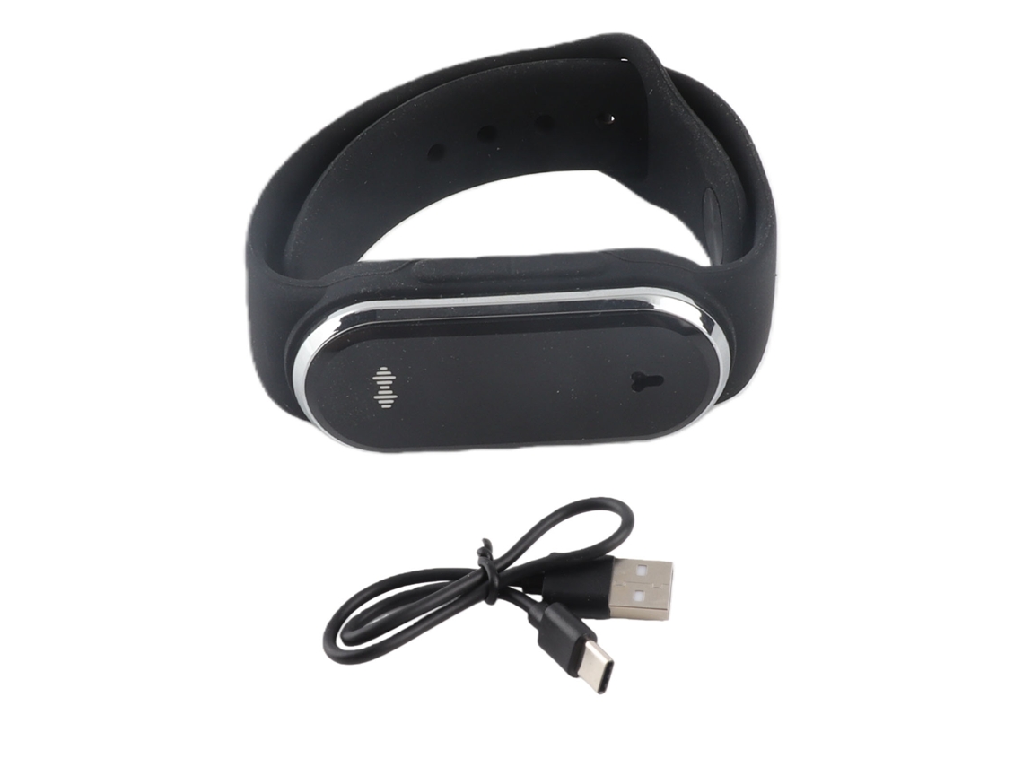 Pulsera Repelente De Mosquitos Ultrasónica Al Aire Libre Recargable Con Pantalla De Tiempo
