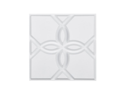 Paneles de pared florales 3D en PVC blanco mate 30x30cm Juego de 33 piezas Tekmaquinas