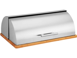 Panera de Mesa para Guardar Pan, Acero Inoxidable Plata