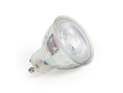 Bombilla LED GU10 5W 500 Lm, Haz de Cristal 60º, Sin Parpadeo, Blanco Cálido 2700K, Ledkia