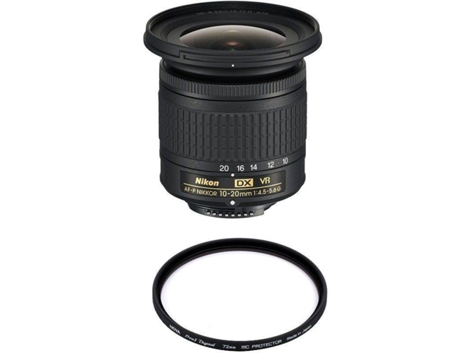 Objetivo NIKON AF-P 10-20MM F4.5-5.6G VR DX + Hoya 72mm PRO 1D