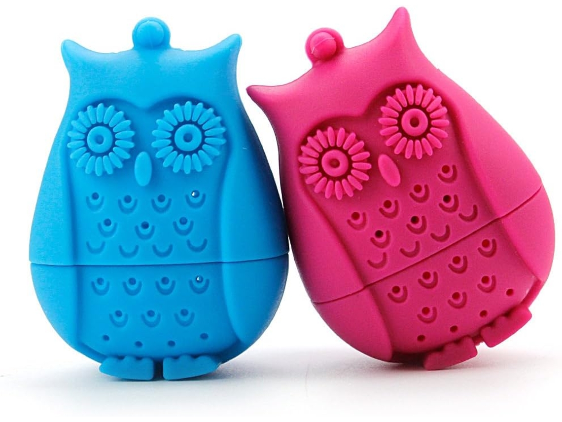 Bolsitas De Té Reutilizables De Silicona De Grado Alimenticio Resistentes Al Calor, Con Diseño Creativo De Búho, Ideal Como Regalo Para Los Amantes De