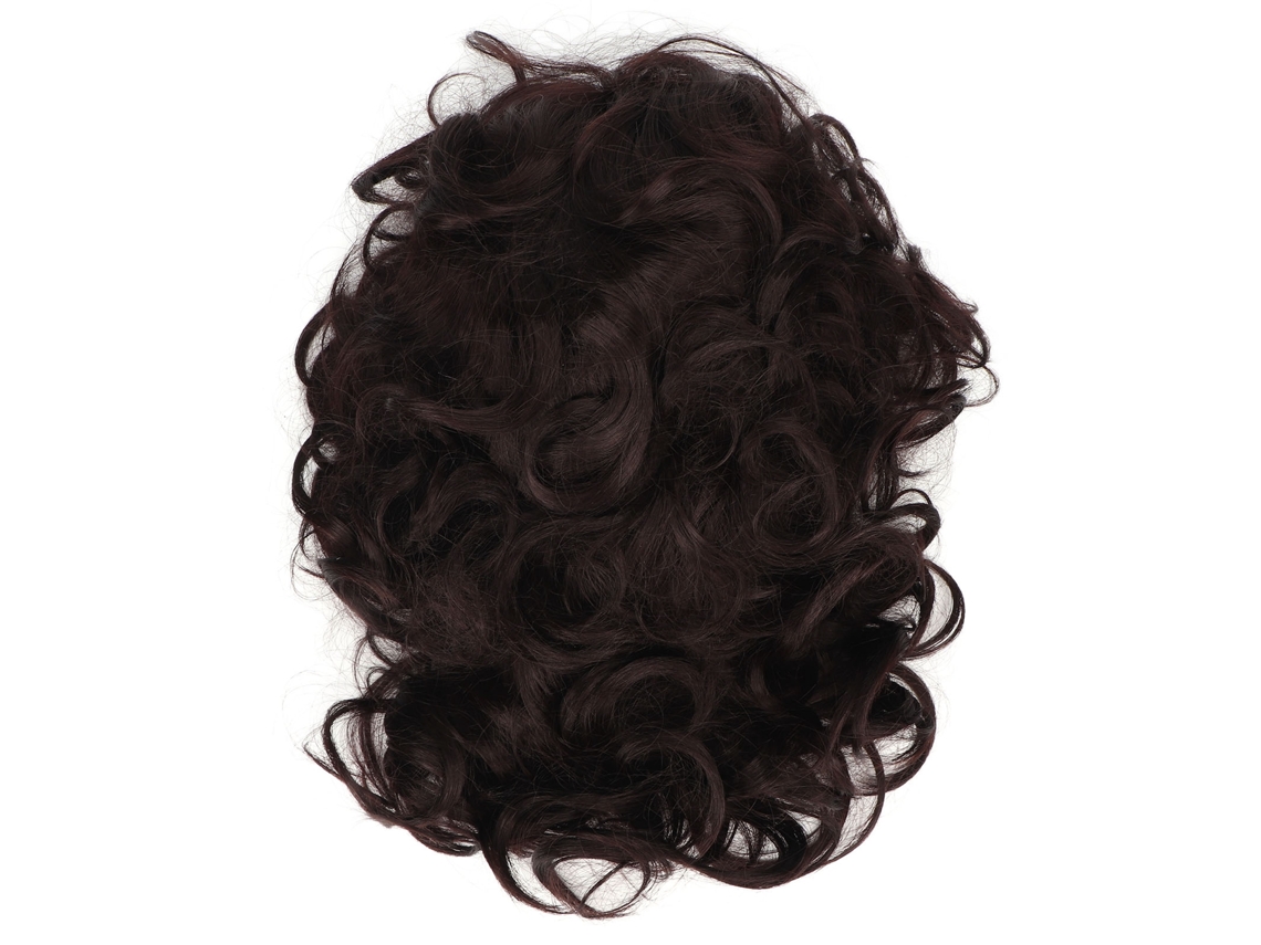 Peluca Corta Rizos Negra Para Hombres, Fibra De Alta Temperatura, Ajustable Y Transpirable, Ideal Para Fiestas Y Uso Diario
