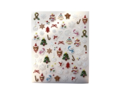 Pegatinas de uñas navideñas