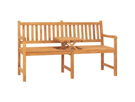 Banco de jardín VIDAXL Marrón Teca (150x62.5x90 cm)