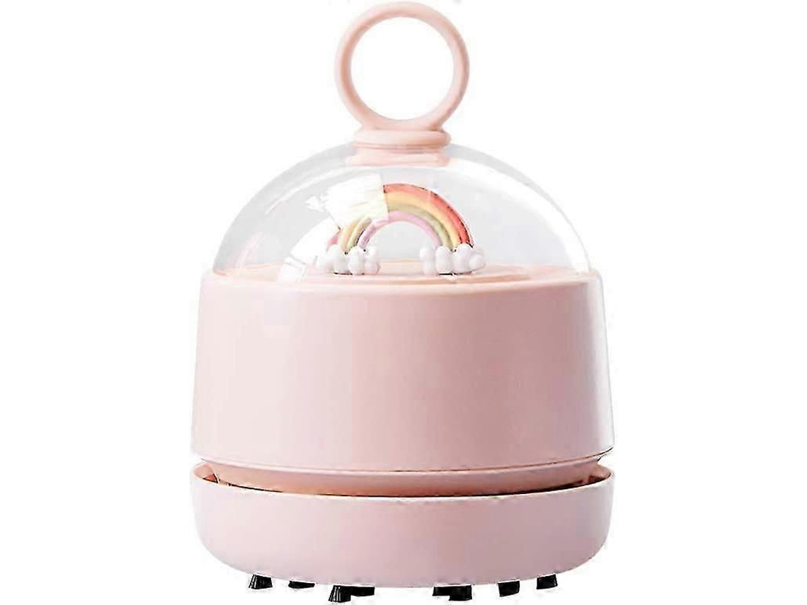 Mini aspiradora de escritorio, portátil, recargable por USB, para coche, 71 x 71 x 97 mm, Nostalgia88 (rosa)