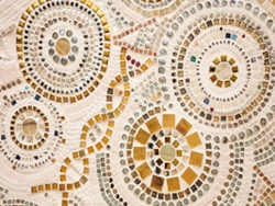 Alfombra OEDIM Círculos de Azulejos Tonos Beige (Beige - 95x120cm - PVC)