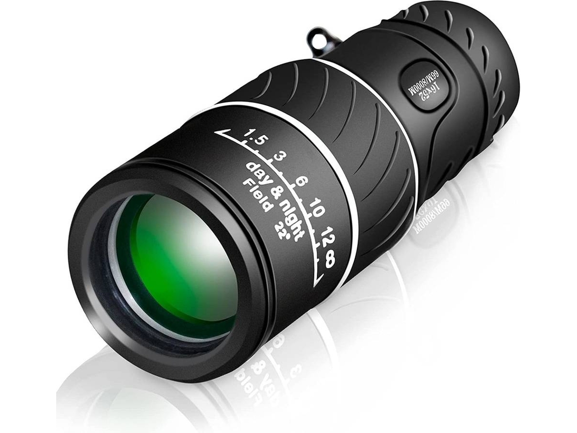 Prismáticos ENKERS Monoculares 12 * 50 Alcance monocular de alta potencia con adaptador de teléfono y trípode Lente impermeable Bak4 Prism-Black
