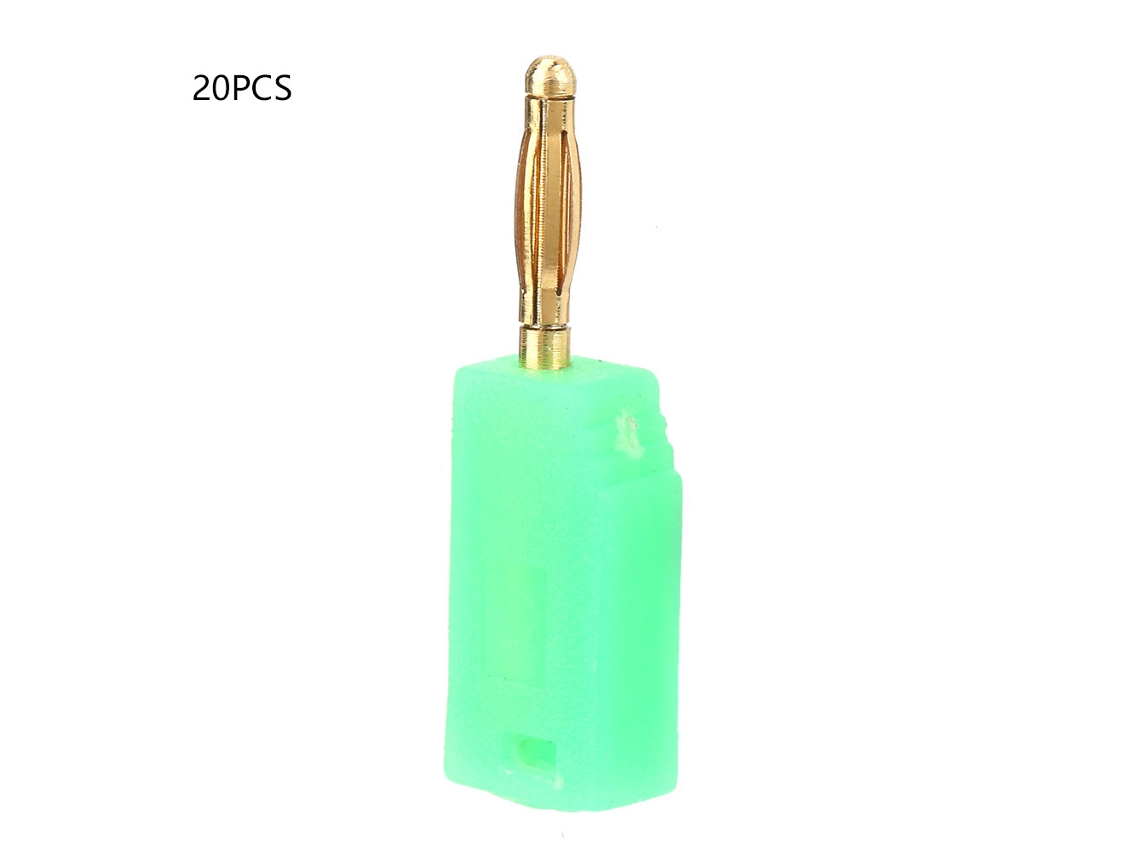 Omni-20 Piezas Conector De Terminal De Panel Jack Banana 2mm Verde Socket De Cobre