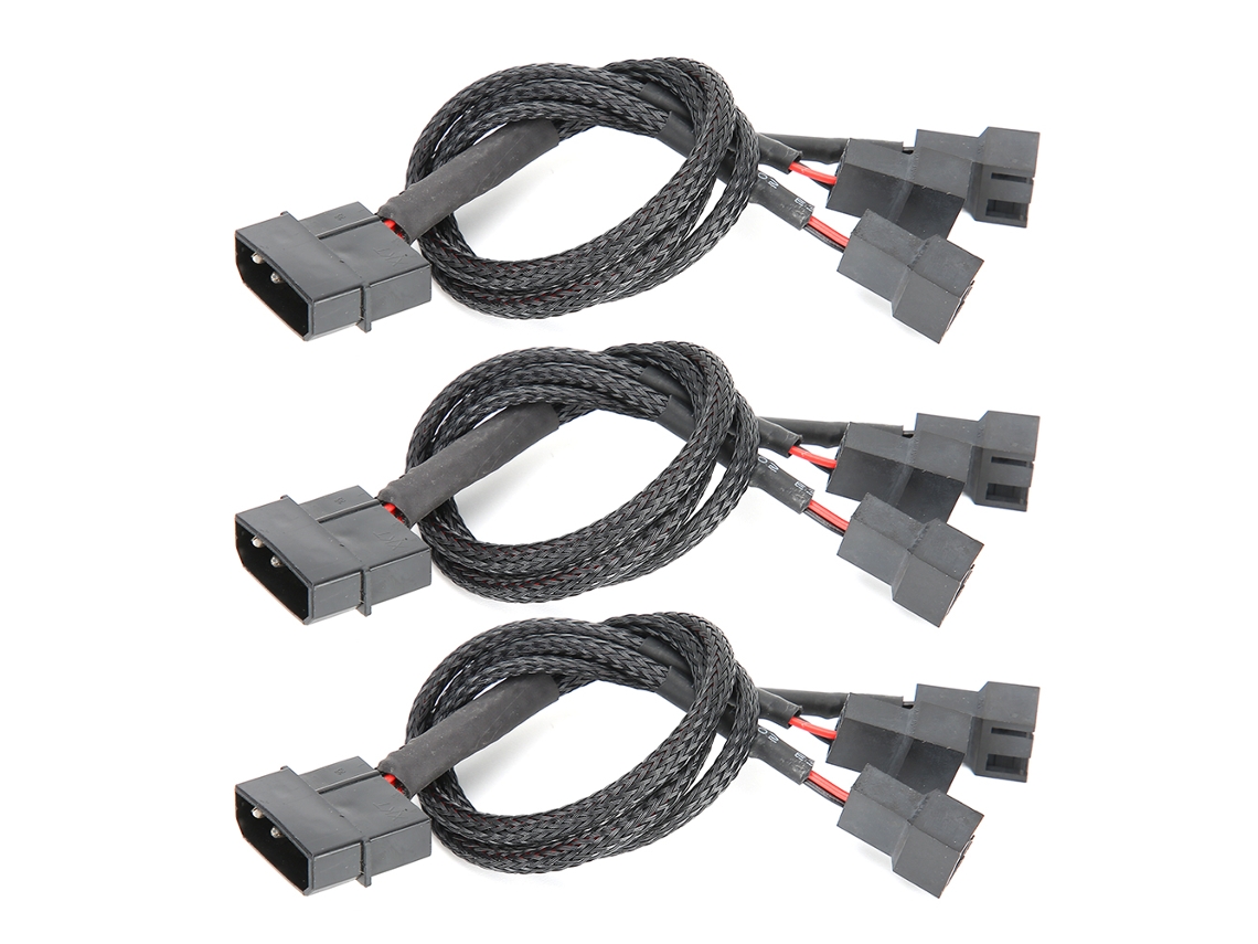 Cable De Extensión De 3 Piezas, Divisor De 1 A 3, Adaptador De 4 Pines A 3 Pines Para Disipador De Calor De Placa Base