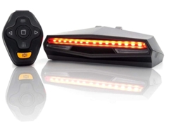 Luz Trasera Bicicleta Control Remoto Señal Dirección Inteligente Ipx8 Negra Yizhood