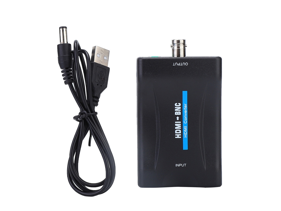 Convertidor De Señal Hdmi A Vídeo Compuesto Bnc Y Audio De 3,5 Mm. Compatible Con Adaptadores Ntsc/pal 480i Y 576i.