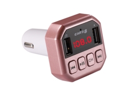 Transmisor de FM YIZHOOD B8 Mp3 Bluetooth 5.0 Dual USB Cargador de coche U disco / Tarjeta TF sin pérdidas Oro rosa