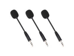 3pcs Microfone Mini Flexível Ajustável 3,5mm Para Computador E Celular Com Plug And Play