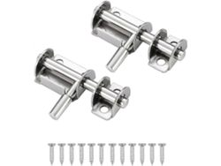 2 Pestillos De Puerta De Acero Inoxidable Deslizante Mini Para Puertas Jardín Ventanas Almacenes Plata