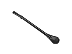 Cuchara/pajita Reutilizable De Acero Inoxidable 304 Negro Para Bebidas Y Cócteles.