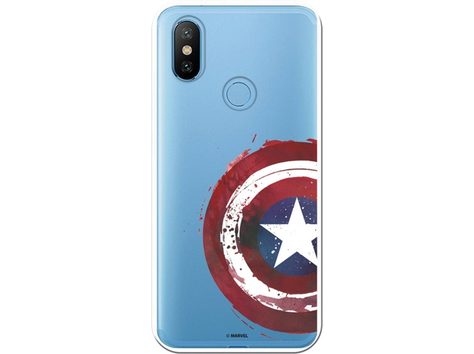 Carcasa Xiaomi Mi A2, Mi 6X MARVEL Capitán América Transparente