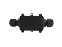 Caja de empalme de plástico negro impermeable IP68 2026 con 2 conexiones para alumbrado público LED M686