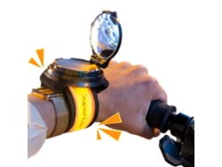 Pulseira de Ciclismo com Espelho Retrovisor e Pisca-Pisca Single Douradosuperbikero