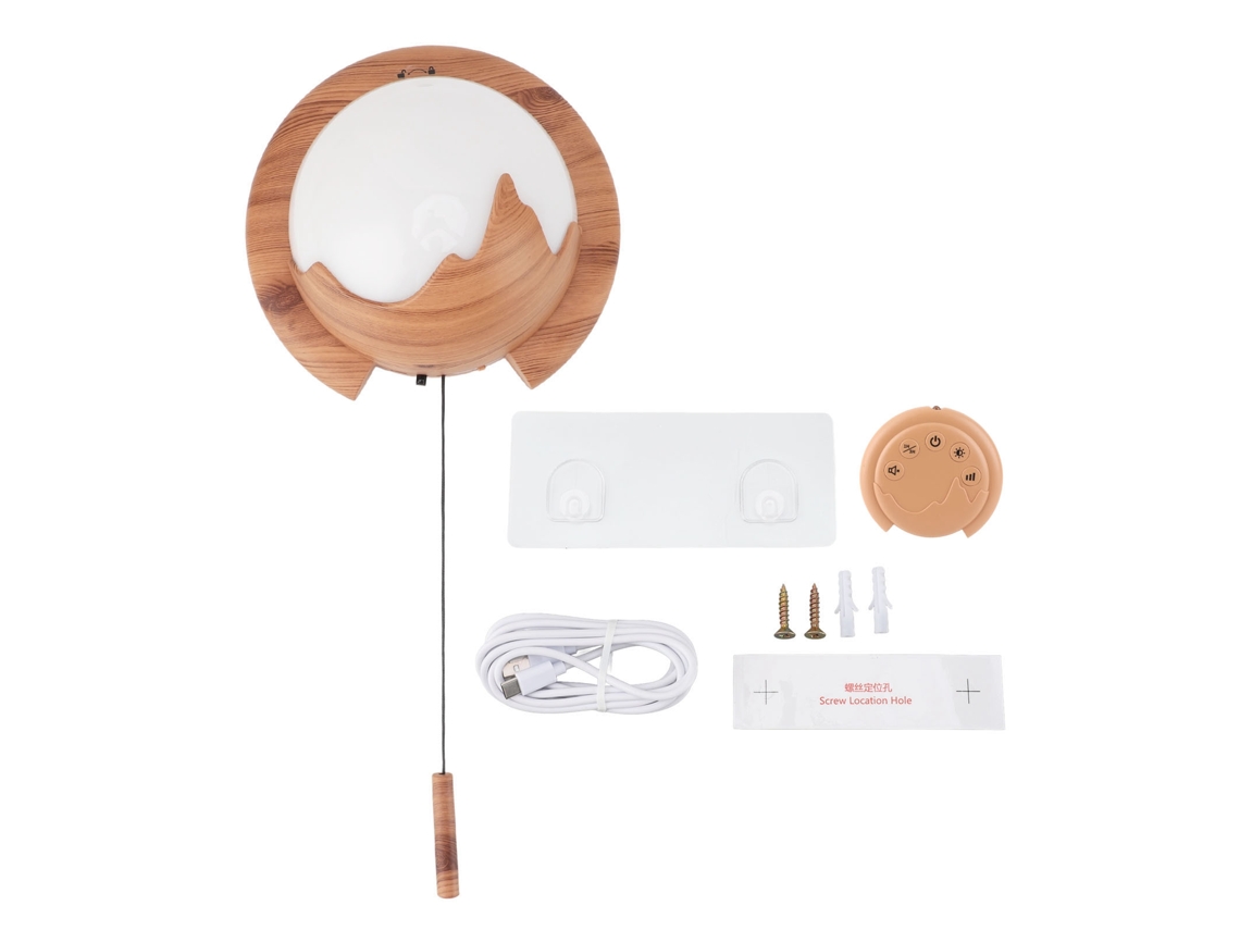 Difusor de aromaterapia USB de pared con control remoto LED