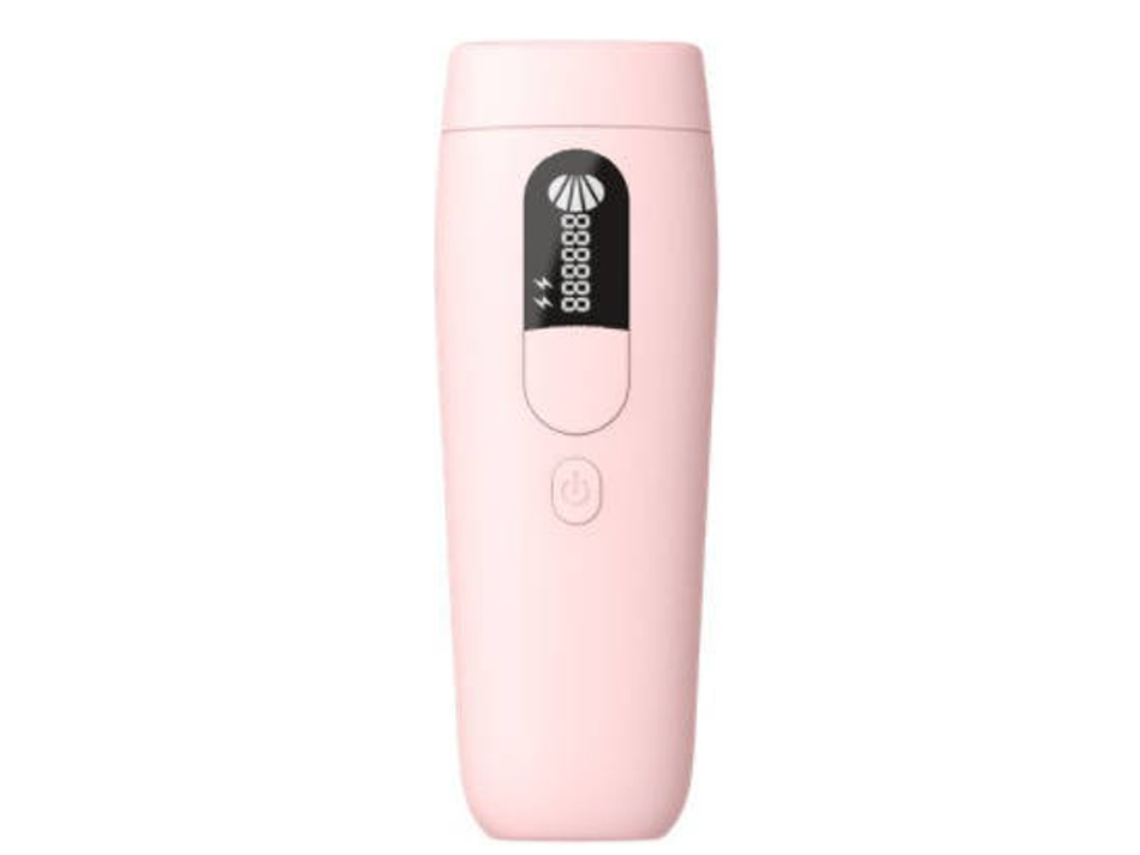 Depiladora de luz pulsada IPL, 500.000 destellos, 2 modos, 5 niveles Yizhood (rosa)
