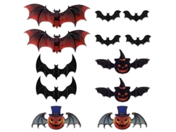 2026-calcomanías De Murciélagos 3d Linjou Para Halloween Impermeables Decoración De Pared Puerta Ventana Fiesta Temática