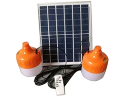 Paquete de 2 bombillas solares portátiles con control remoto, bombillas colgantes para acampar y cortes de energía