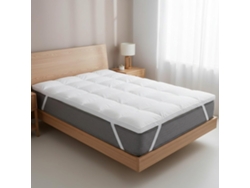 Topper Sobre Colchón Cubrecolchón Tipo Hotel, Cómodo Y Suave Para La Piel, Con Diseño Antideslizante, Lavable 800grs (200x195cm)