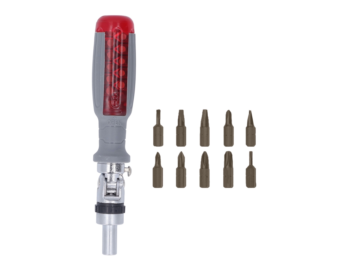 Destornillador magnético bidireccional multipunta de 1/4'' con juego de puntas divisoras