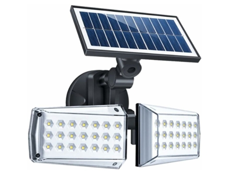 42 LED Lámpara de pared solar IP65 Impermeable al aire libre PIR Luz con energía solar Lámpara para exteriores 3 modos Luz de pared 270 Gran Angula...