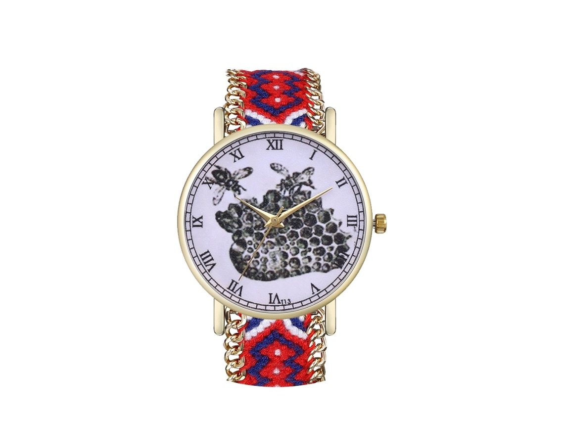 Reloj De Pulsera De Cuarzo Con Correa De Lana Sencilla Y Elegante T13-fg(4)