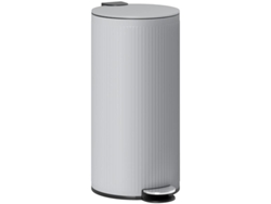 Cubo de basura de 30 l con pedal, contenedor interior extraíble y tapa de cierre suave, gris, 36 x 30 x 60,5 cm, Bga Store