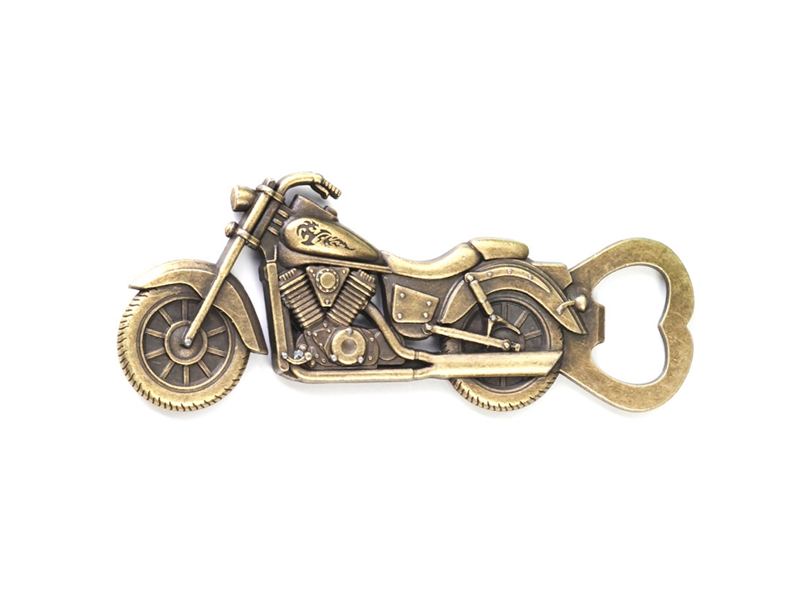Abridor de botellas de motocicleta vintage, regalo único, resistente, portátil, estilo retro, proceso de fundición a presión, abrebotellas