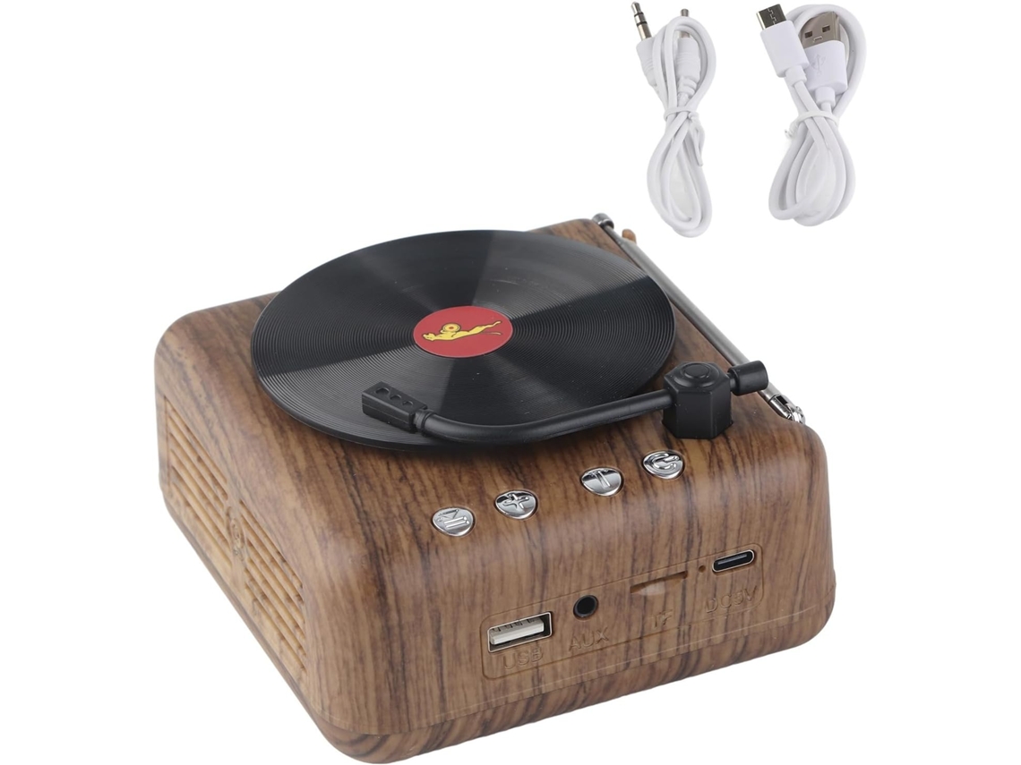 Mini Altavoz Bluetooth Retro Con Subwoofer De Alta Definición
