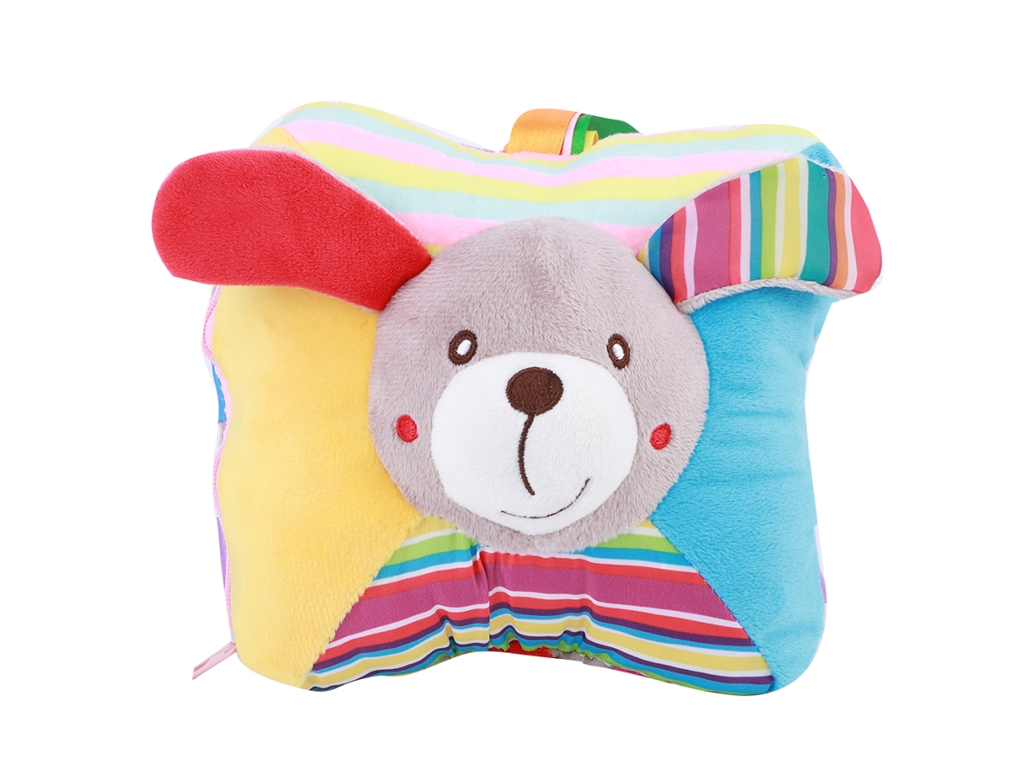 Brinquedo Educativo De Fivelas Bbsky Pelúcia Cachorro Para Bebês Com Bola E Armazenamento