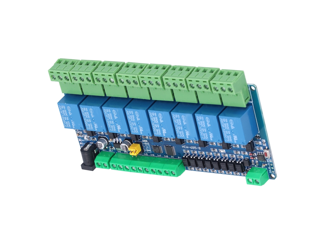 Módulo De Placa De Salida De Relé De Baja Potencia De 8 Canales Y 12 V, Componente Electrónico Portátil.