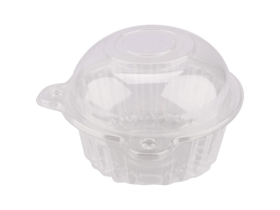 Caja De Plástico Transparente Para Cupcakes Con Tapa Abovedada, Ideal Para Magdalenas Y Pasteles Individuales.