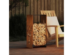 Leñero 40x30x80 Cm Acero Corten
