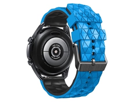 Correa de Silicona textura de fútbol 22mm dos colores para Samsung Galaxy Watch 3 45mm/Huawei Watch GT3 Pro 46mm - azul cielo/negro