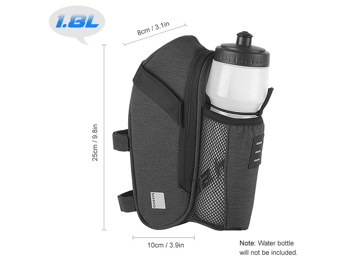 Bolsa Impermeable Para Sillín De Bicicleta Con Portabotellas Reflectante, Gran Capacidad, Para Bicicletas De Montaña Y De Carretera.