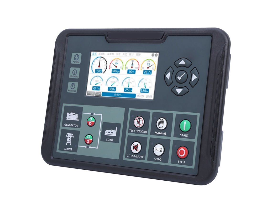 Controlador electrónico de grupo electrógeno DC82D Mk3 para generadores industriales (80-360 V CA)