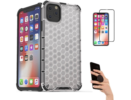 Kit Carcasa y Protector iPhone 12 Mini Full Cover, Rumbley Popsocket