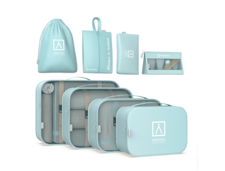 Organizador De Bolsos A80 Entre Semana 8 Piezas Azul NUMADA