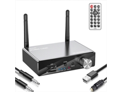 Transmisor y receptor estéreo Bluetooth 5.3 de baja latencia GOKOCO con entrada auxiliar