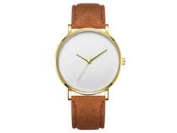Relógio De Pulso Masculino De Quartzo Com Pulseira De Couro Pu Minimalista Zhoulianfa Rosa