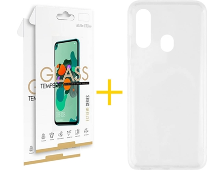 Carcasa + 2 Protectores de Pantalla Samsung A20e SKYHE Transparente
