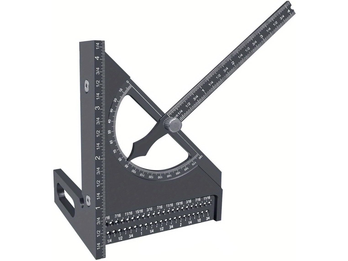 Regla De Medición Multiángulo Ajustable 3d Triangular De Aleación De Aluminio